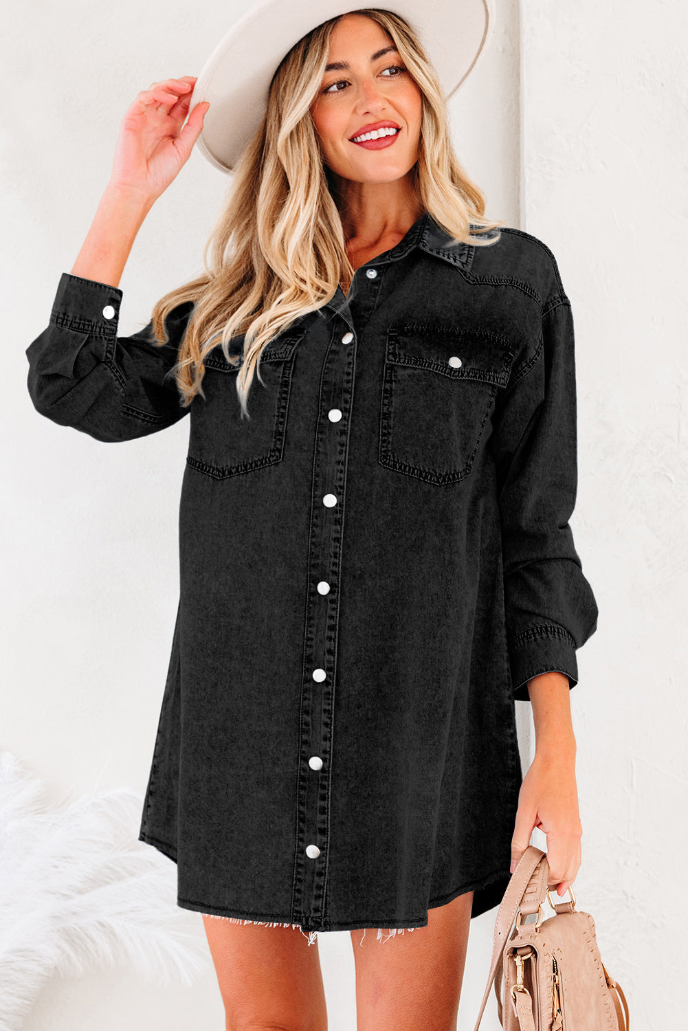 Takina Raw Hem Loose Shirt