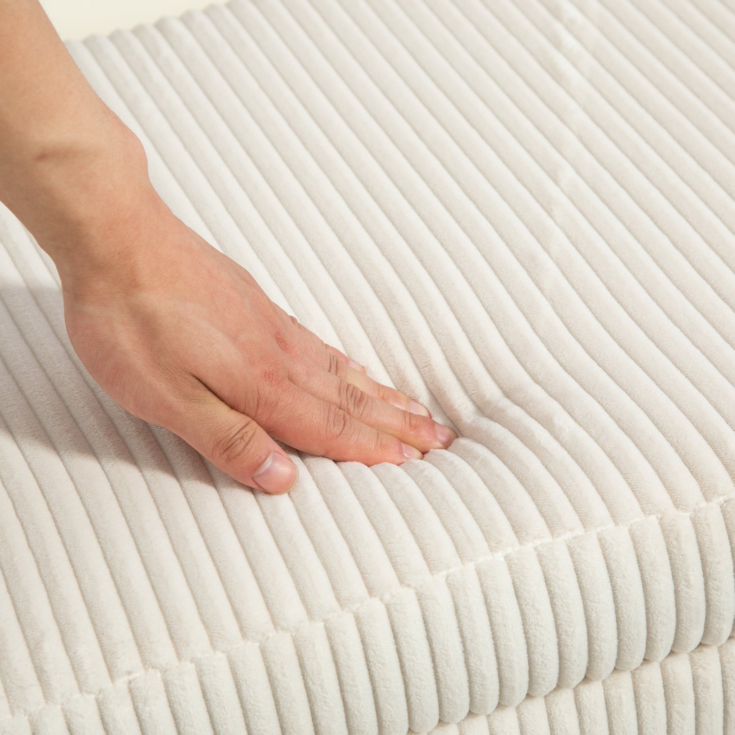 COOLMOR storage Ottoman chair with safety hinge and soft cushion fabric