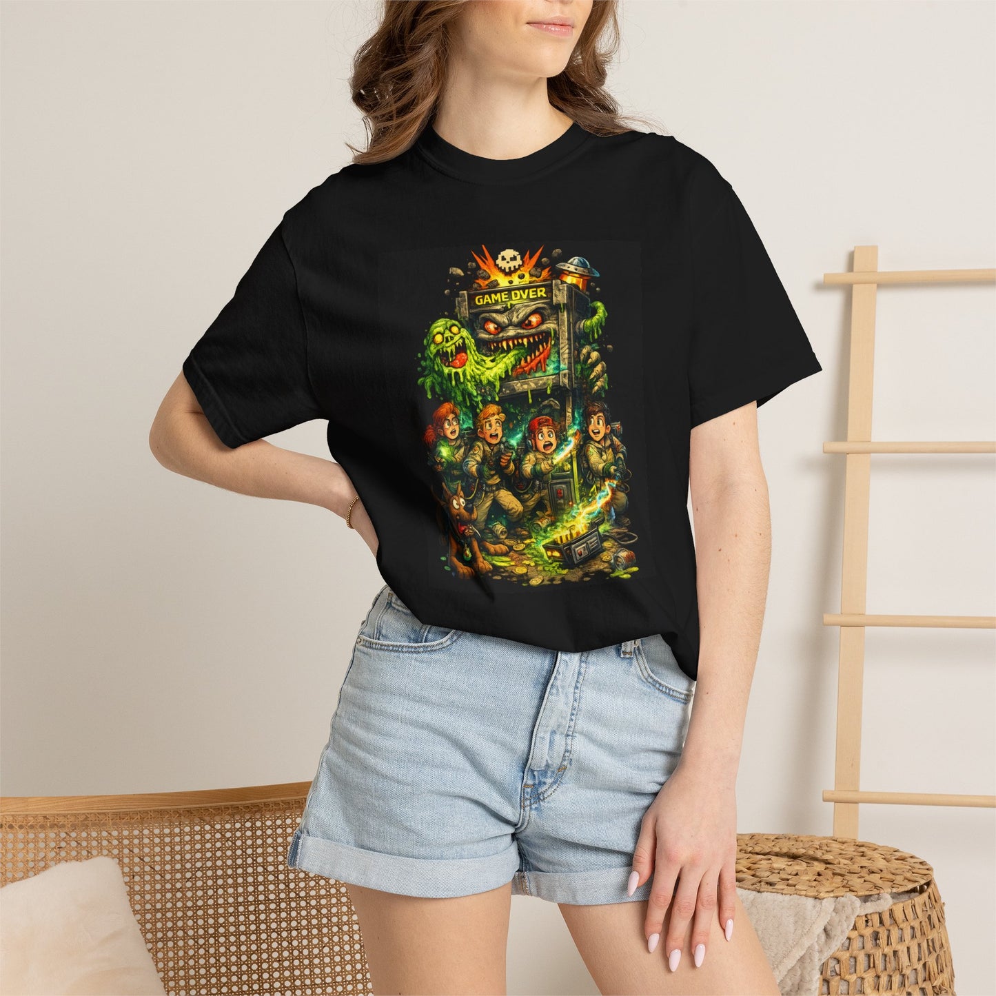 Ghost Gamer T-shirt Haunted Gaming Tee for Gamers