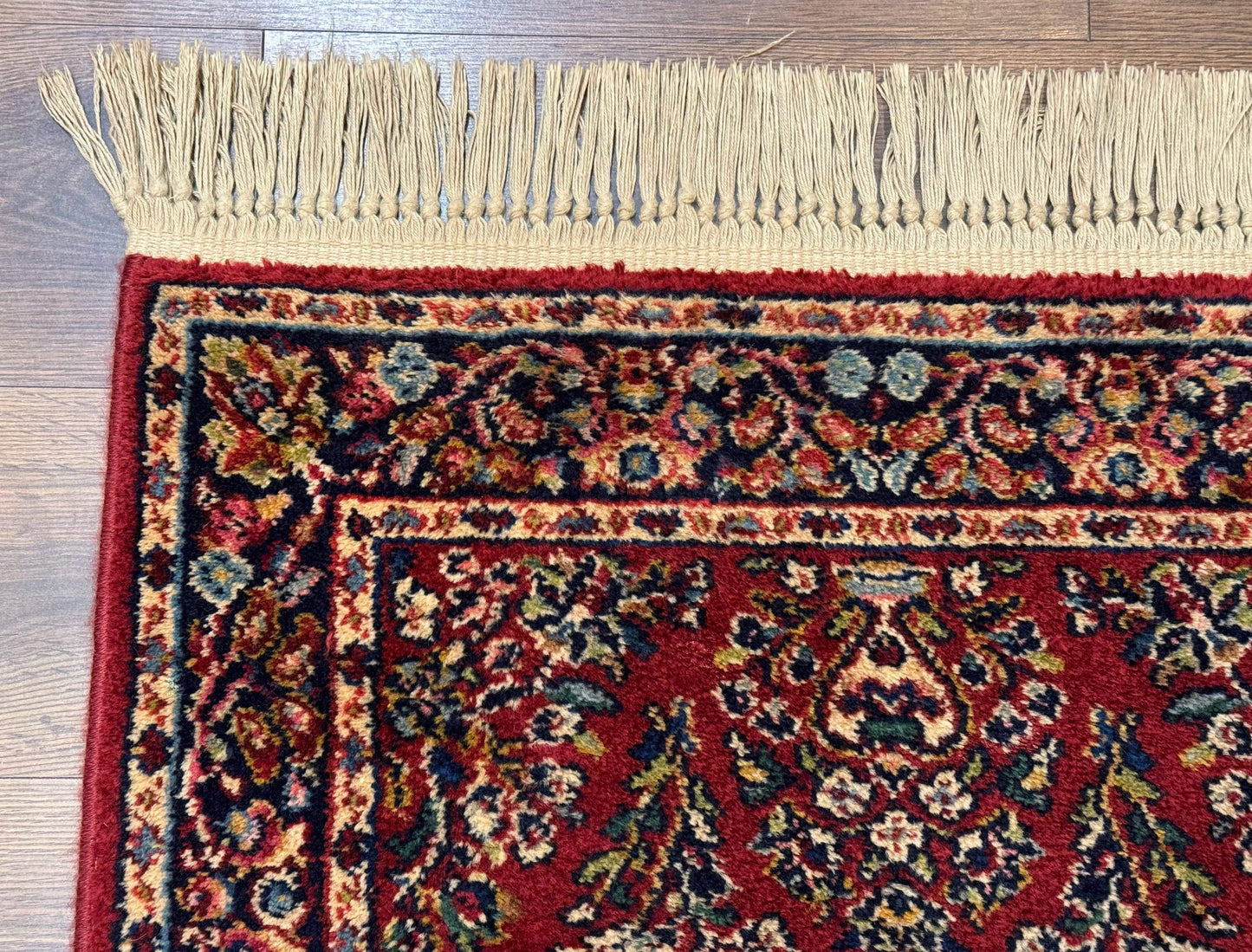 Karastan Runner Rug 2.6 x 8.6, Red Sarouk #785, Original 700 Series, Wool, Rare