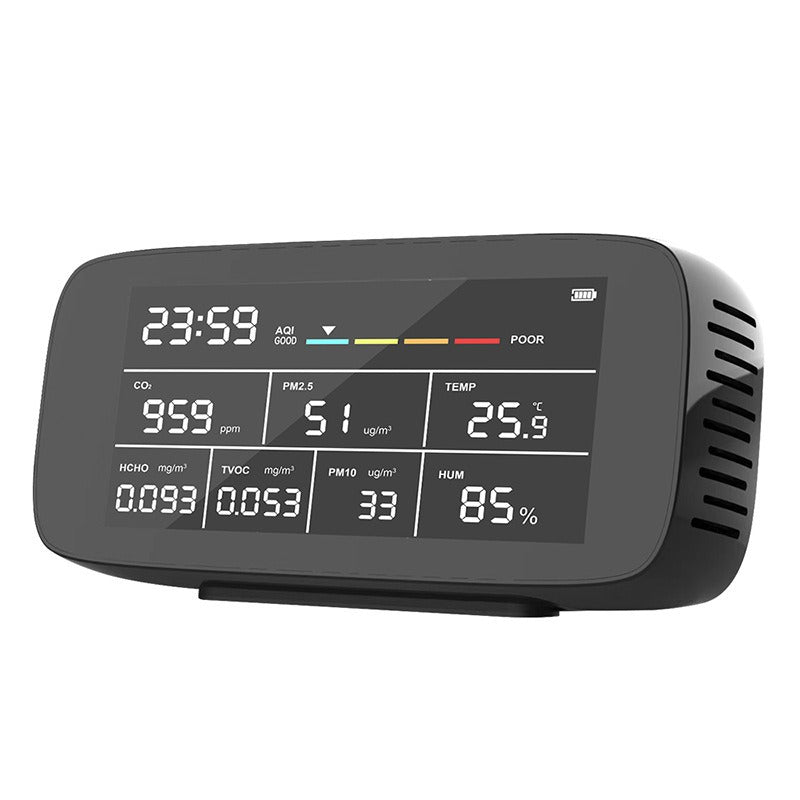 Air quality detector, gas analyzer, multifunctional 9-in-1 detector, dust and carbon dioxide tester