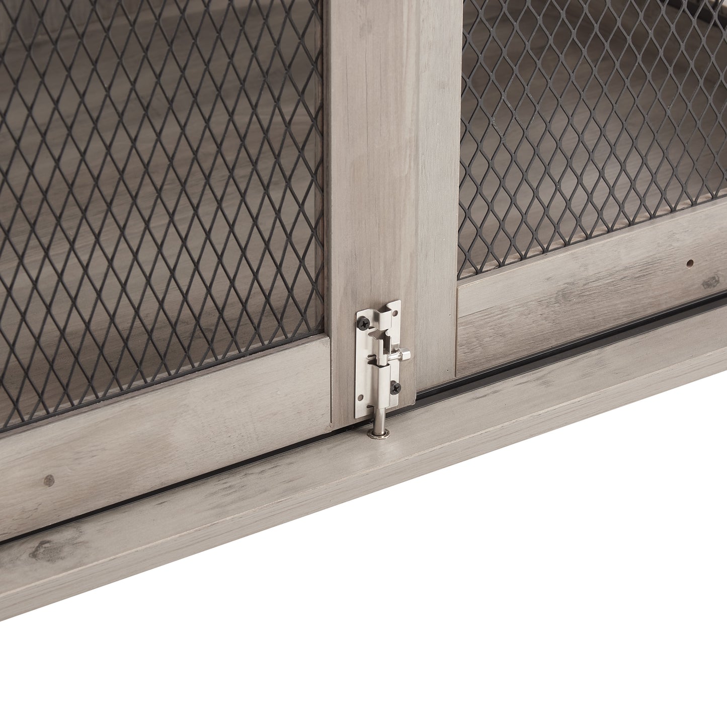 Farmhouse Dog Cage Crate Furniture with Sliding Barn Door