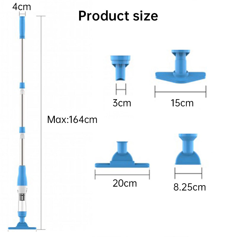 Rechargeable hand pool vacuum for spas/hot tubs/small pools