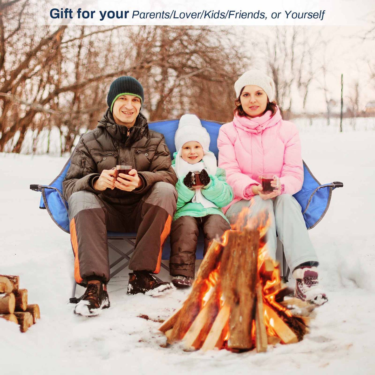 ANTARCTICA GEAR Heated Double Camping Chair, 2-Person Chair