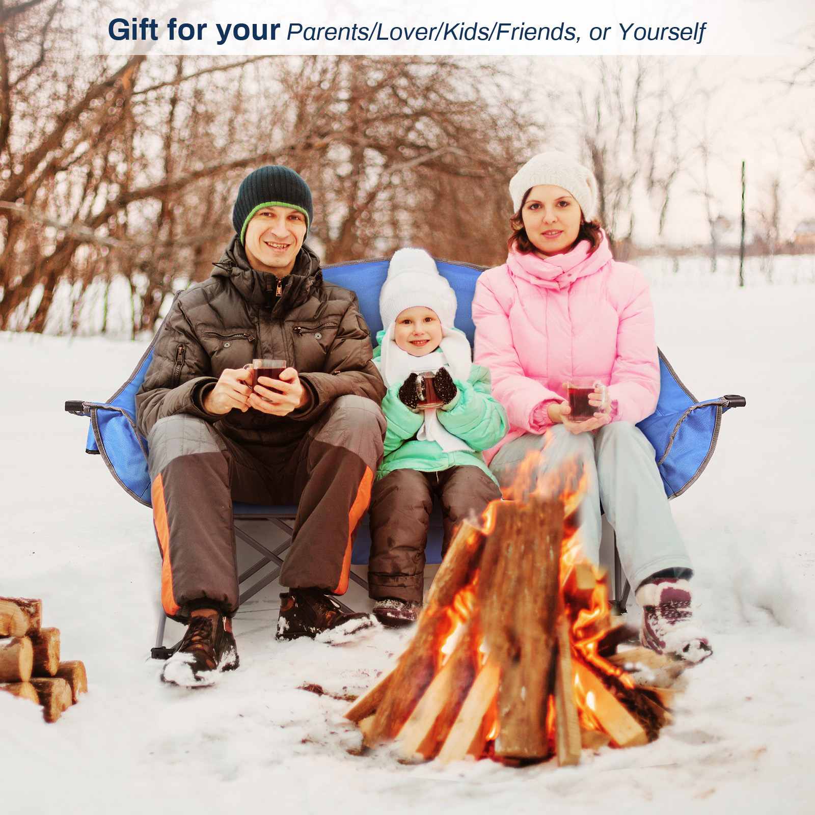 ANTARCTICA GEAR Heated Double Camping Chair, 2-Person Chair