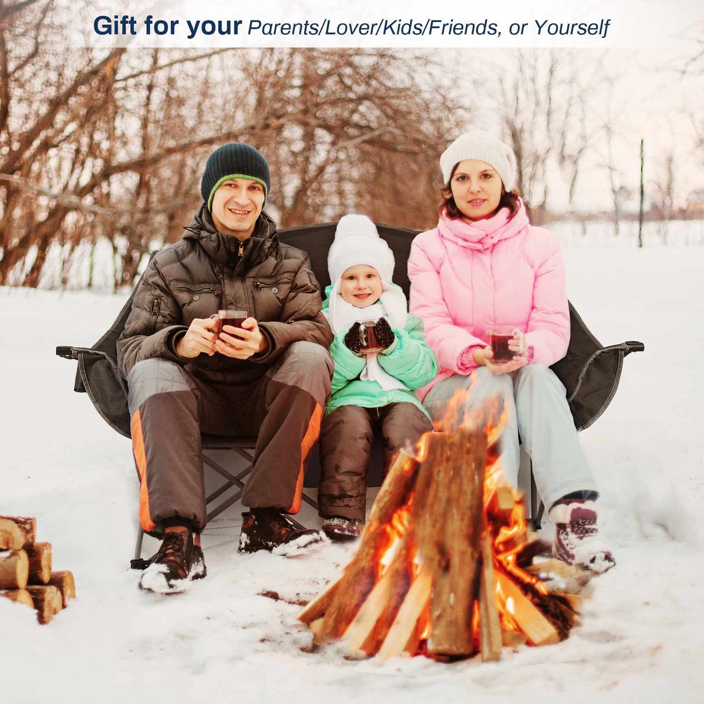 ANTARCTICA GEAR Heated Double Camping Chair, 2-Person Chair