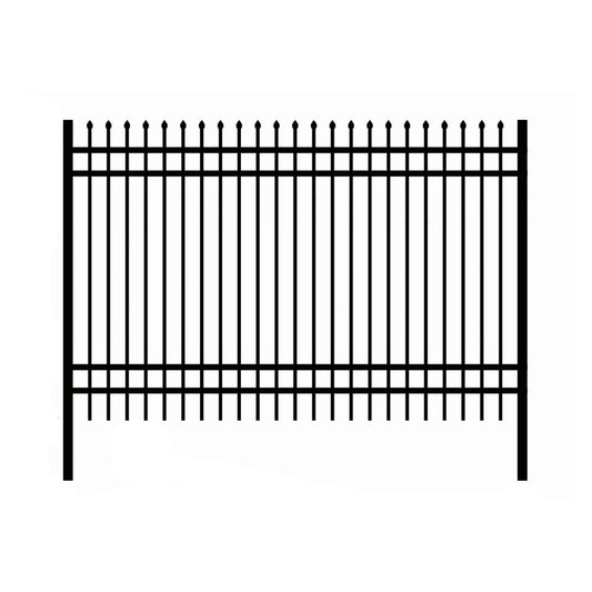 10x7 ft Steel Fence with 4 Rails, 30 Panels