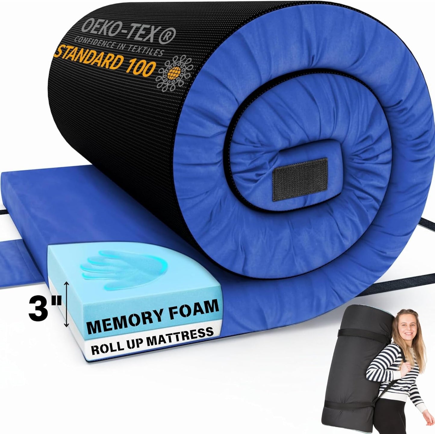 Home Bed Comfort with the Matrix Air-Cell Memory Foam Camping Mattress