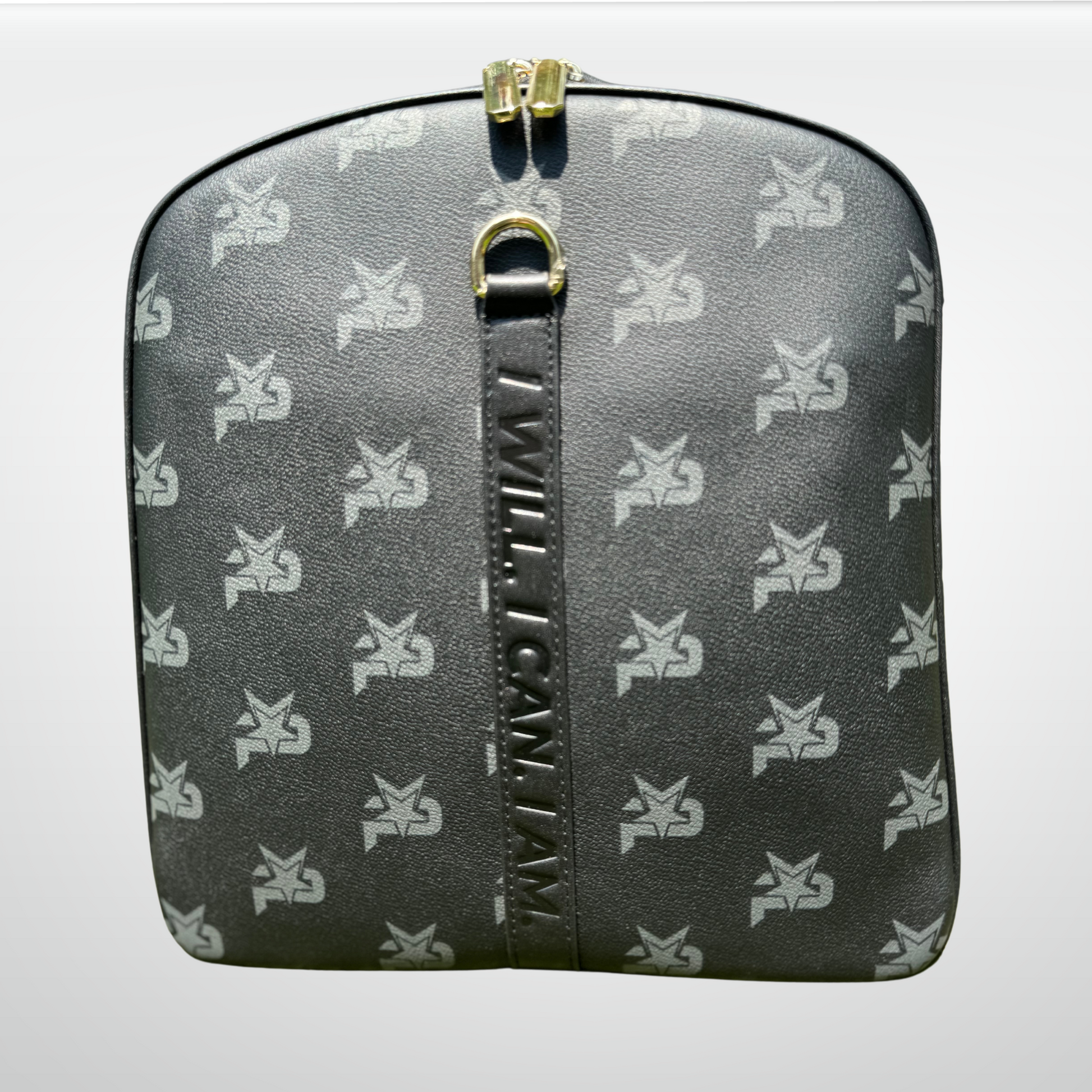 AM - Leather Monogram Training Duffel Bag, Black