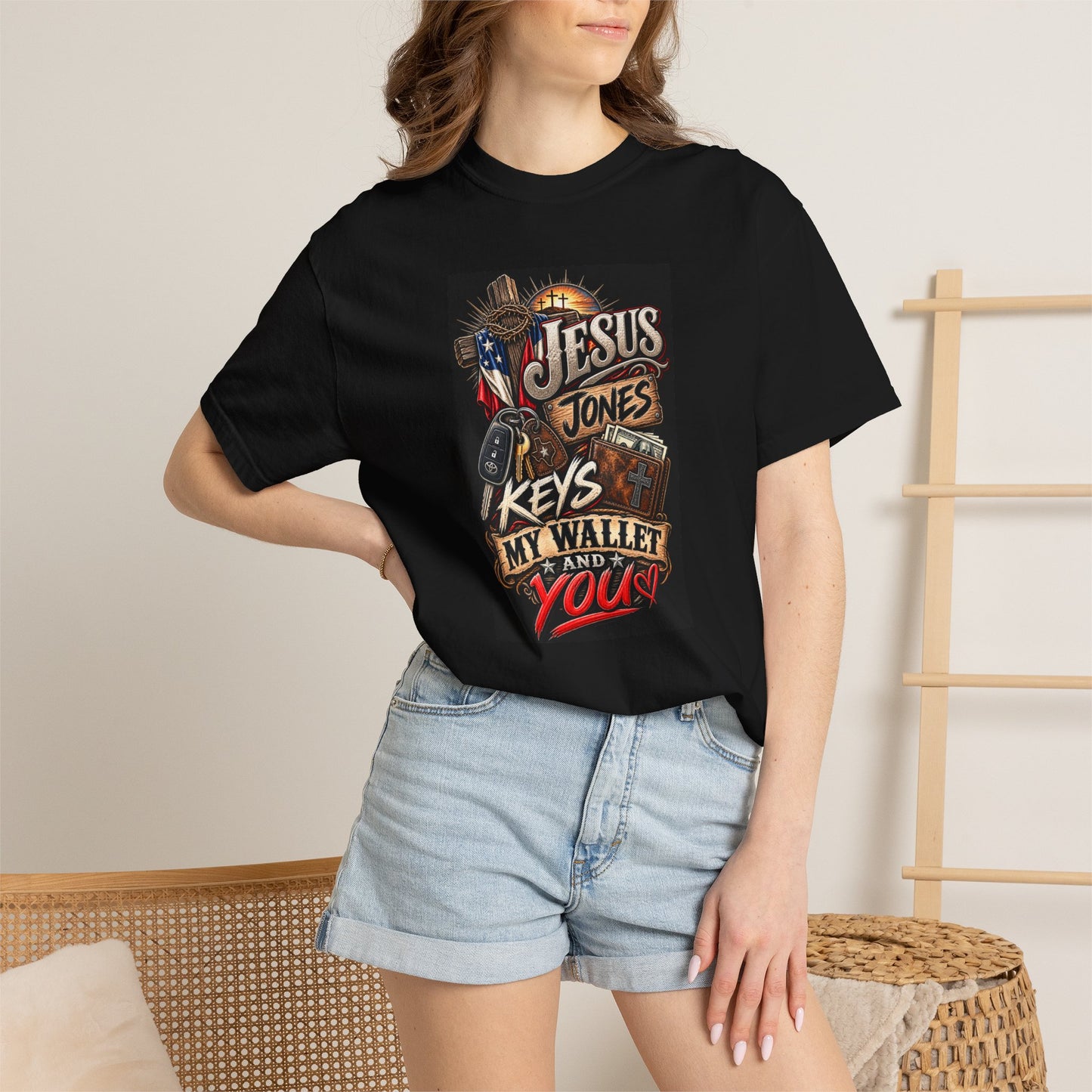 Graphic T-Shirt: Jesus Jones 'Keys, My Wallet and You'