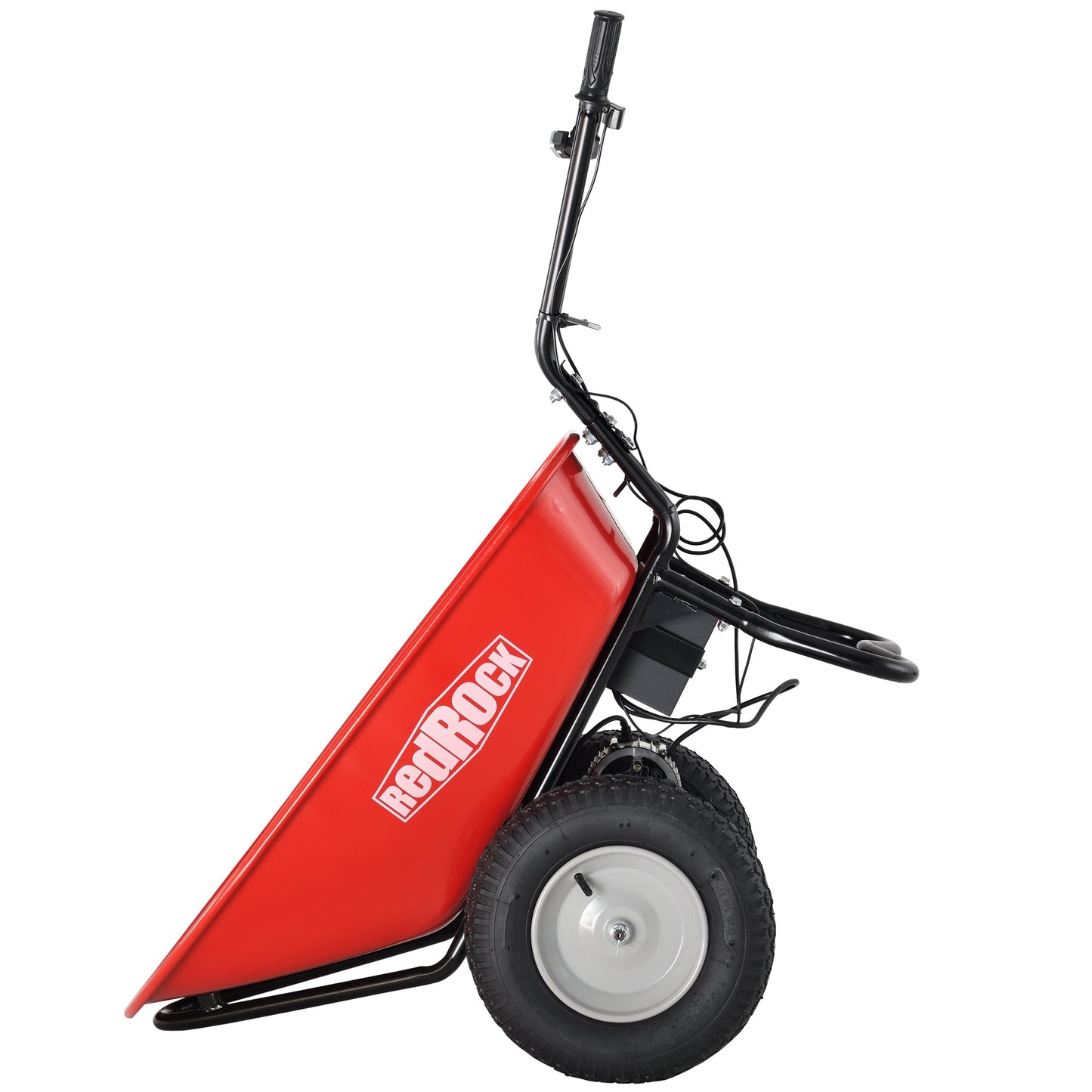 Red Rock Wheelbarrow Utility Cart Electric Powered AGM Battery 330lbs