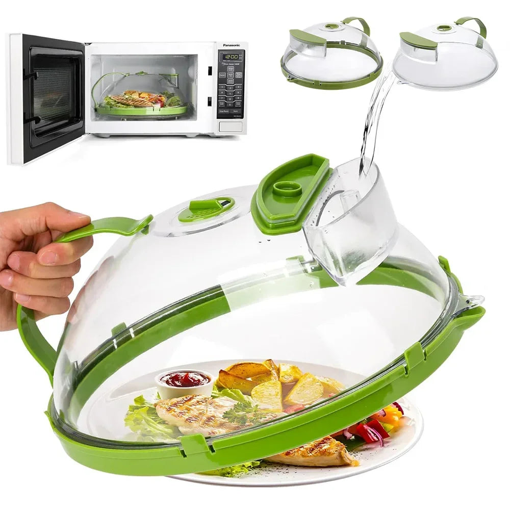 Microwave anti splash cover heat-resistant food heating cover