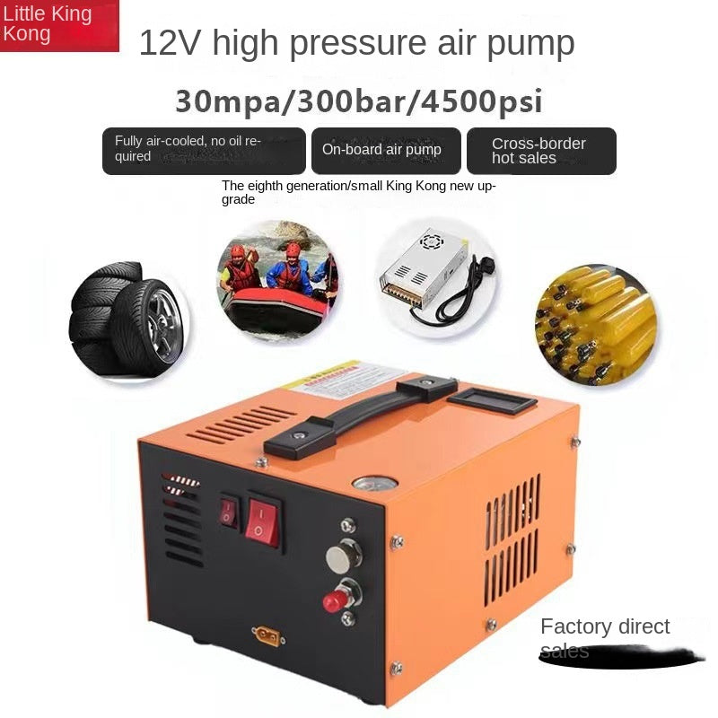Car 12V Electric High-Pressure Air Compressor 30MPA Diving Breathing Pump 4500PSI