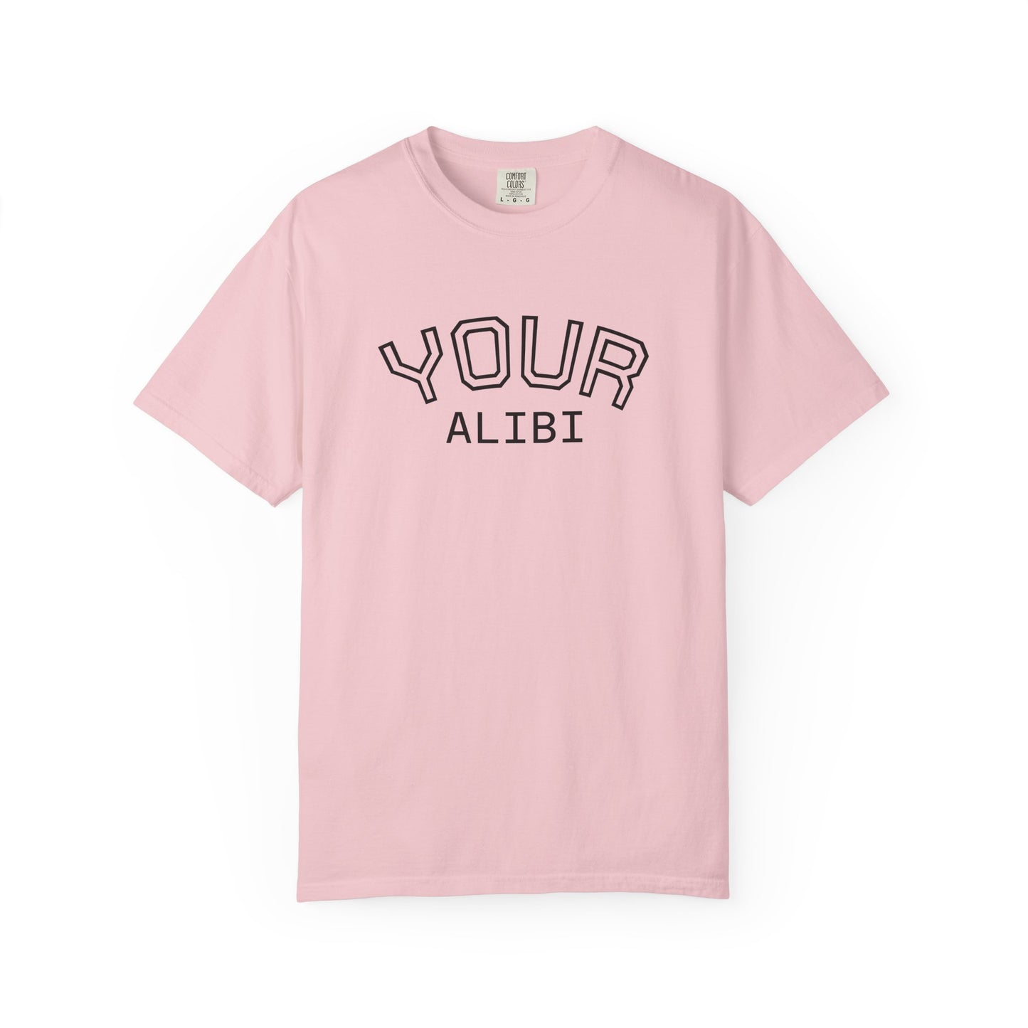 T-Shirt: Your Alibi Retro Collegiate Graphic Tee