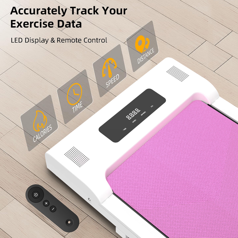 Undertable treadmill, walking mat, portable jogger with remote LED display