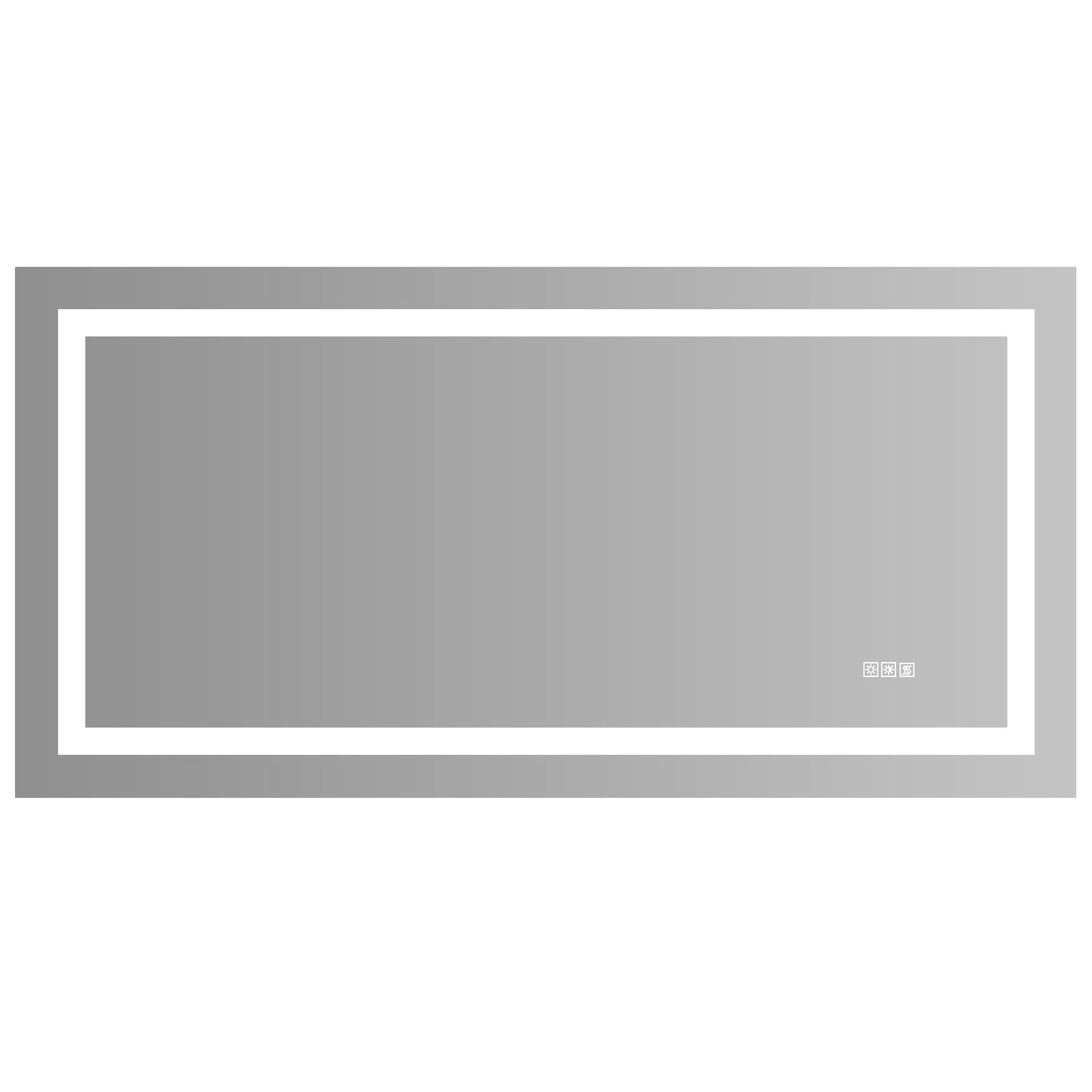 LED Bathroom Mirror 72x36 Inch with lights, anti-Fog & Dimming Led