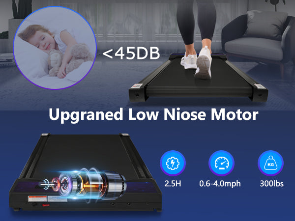 New 8.10 Walking Pad Under Home Desktop Treadmill -2.5HP