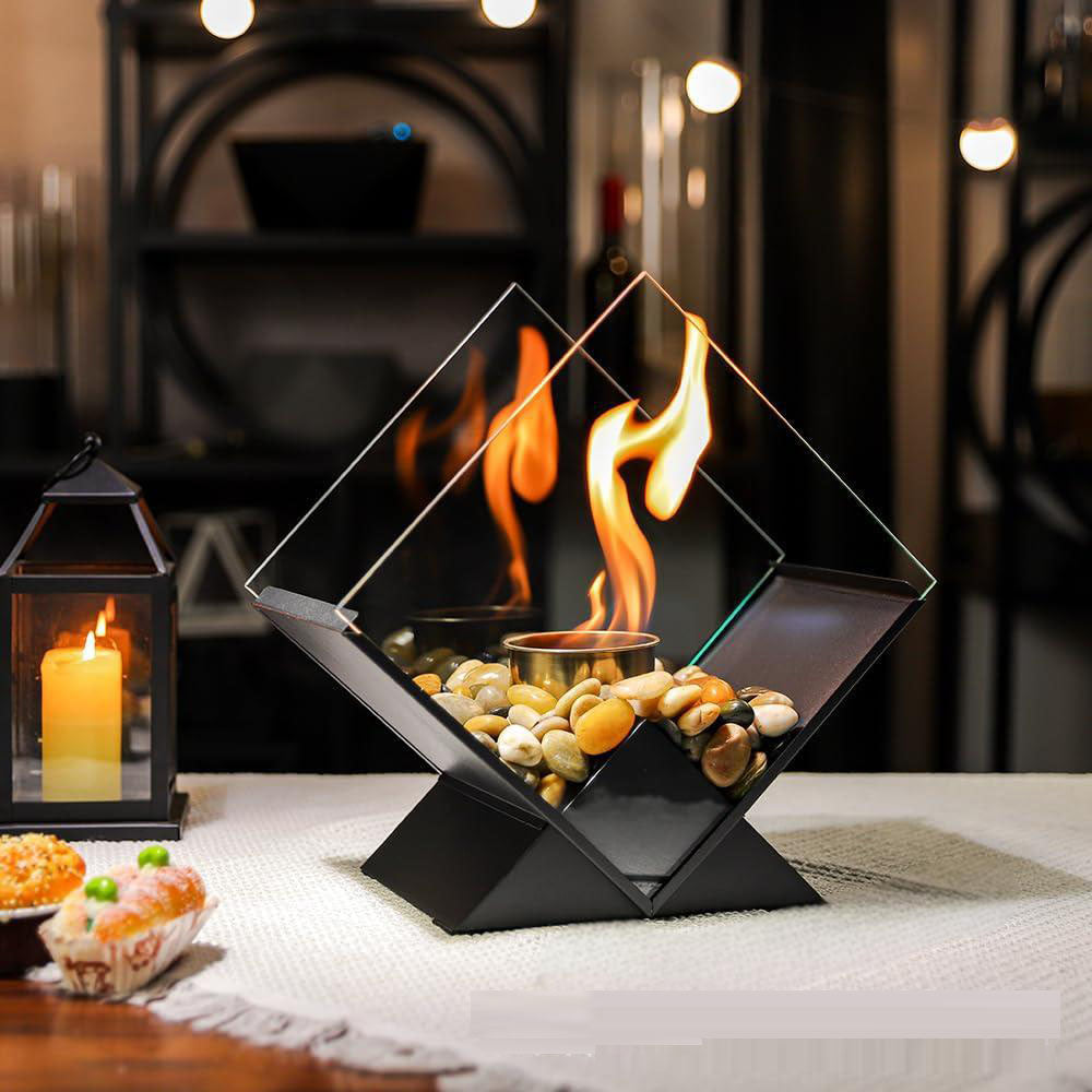 Desktop alcohol fireplace real fire fireplace portable viewing and heating