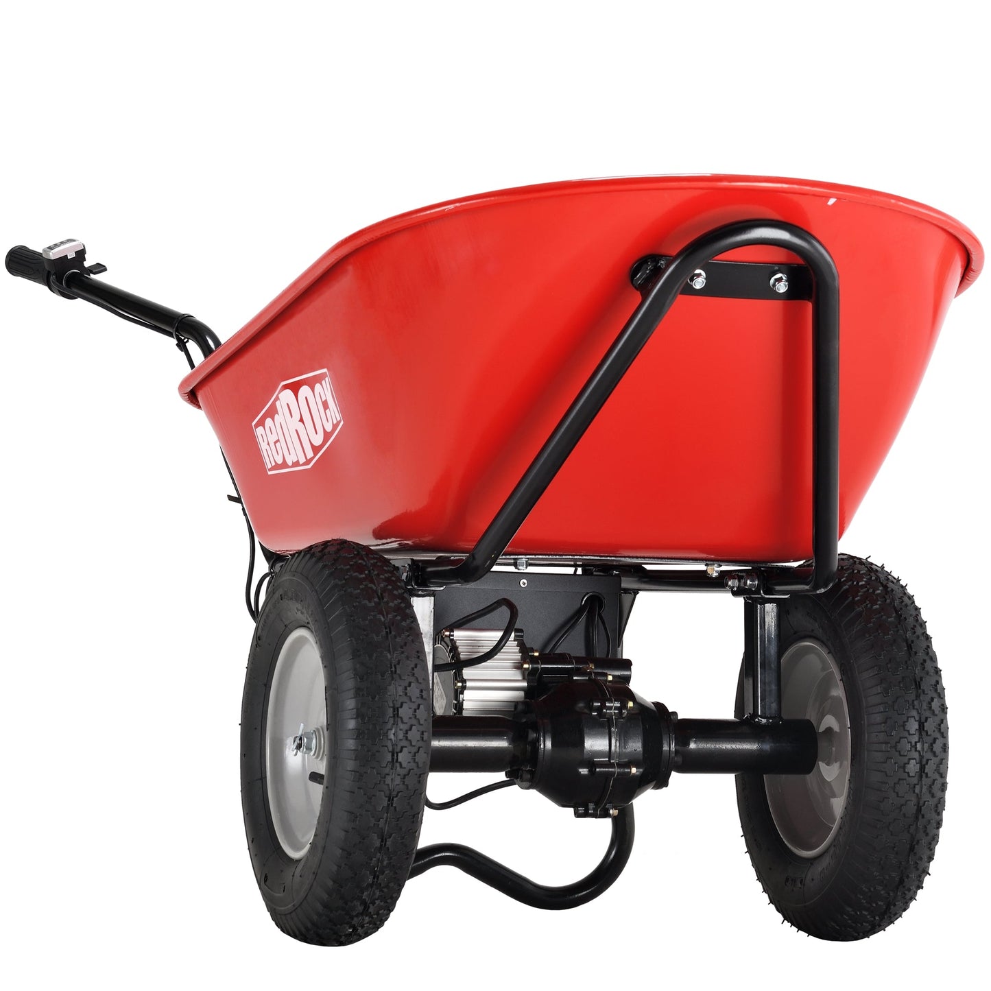 Red Rock Wheelbarrow Utility Cart Electric Powered AGM Battery 330lbs