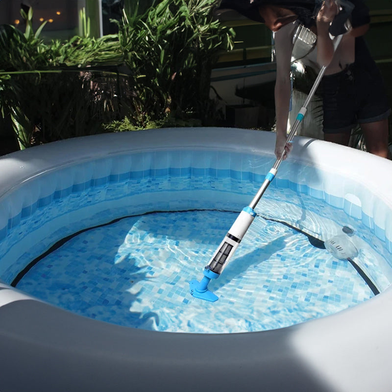 Rechargeable hand pool vacuum for spas/hot tubs/small pools