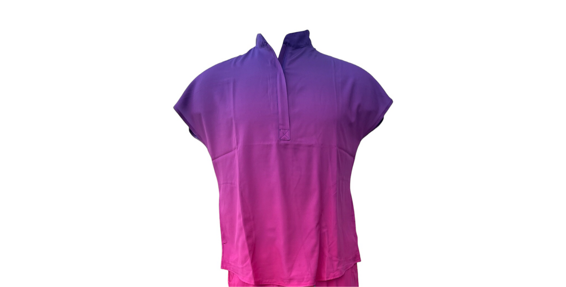DK Gradient Zipper Scrub Top (Purple/Pink)