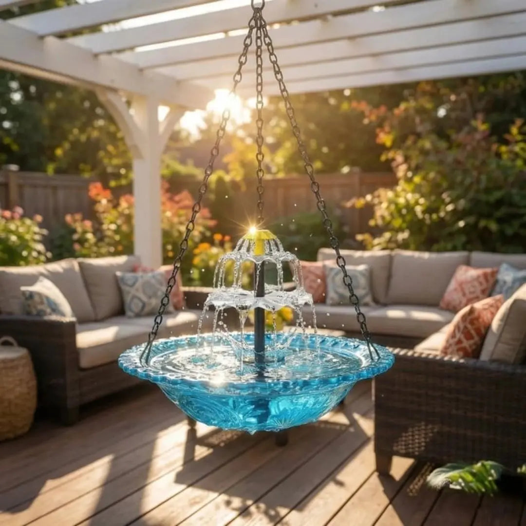 Bird Bath Solar Cascade Hanging Fountain – Limited Time Offer!
