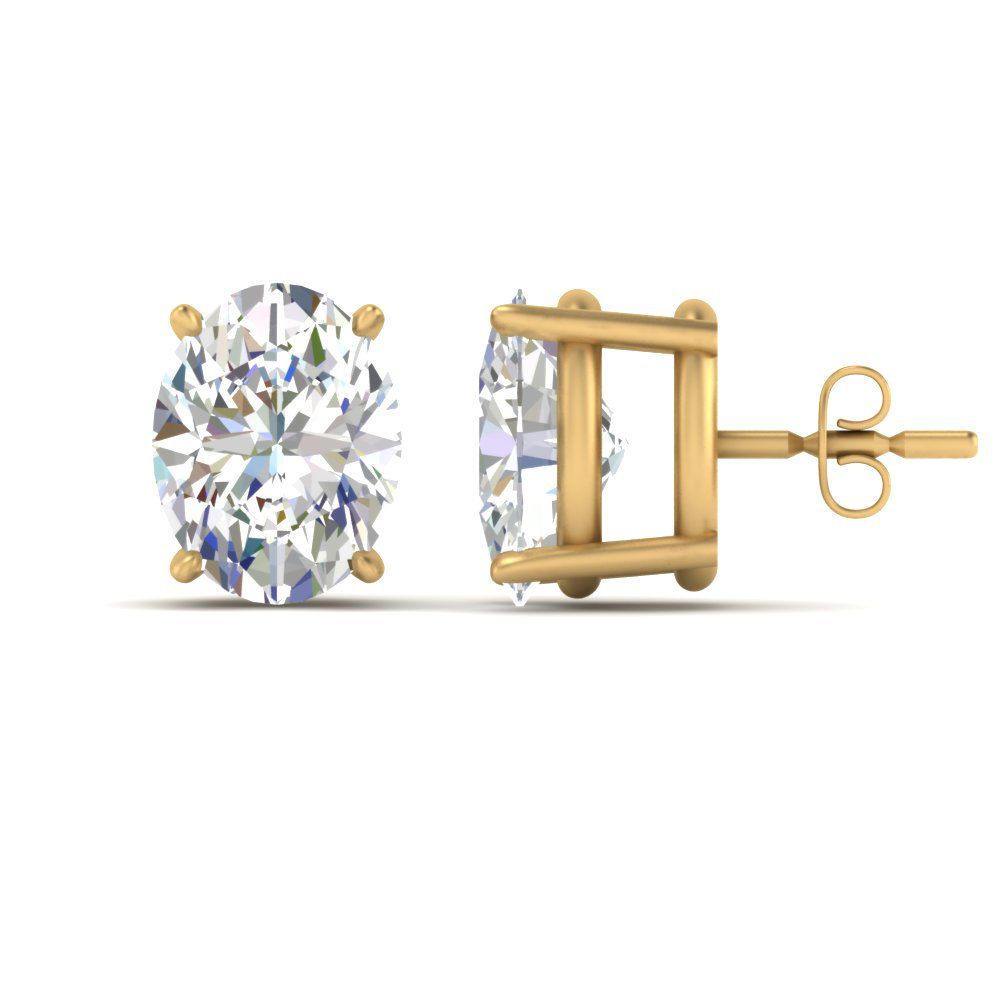 Stud Earring Basket Oval Shaped