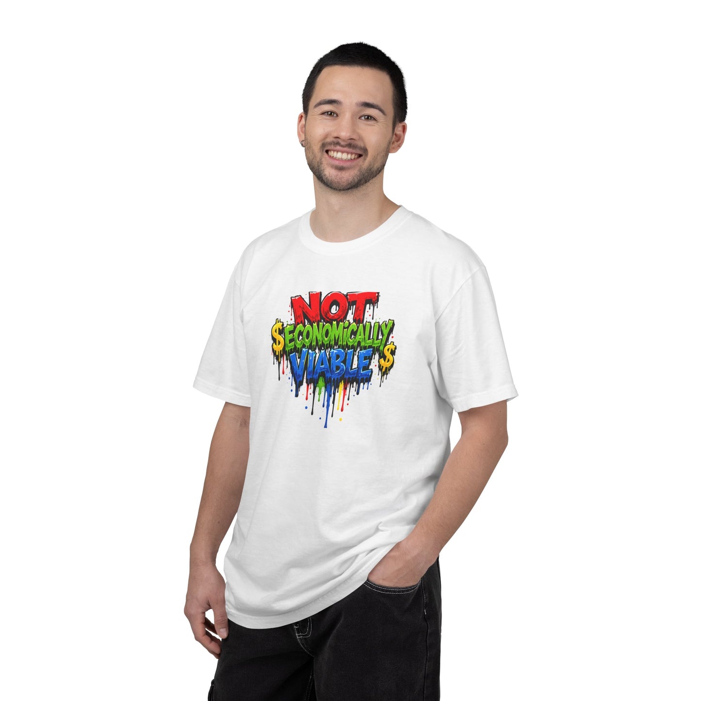 Not Economically Viable T-Shirt - Bold Graffiti Design