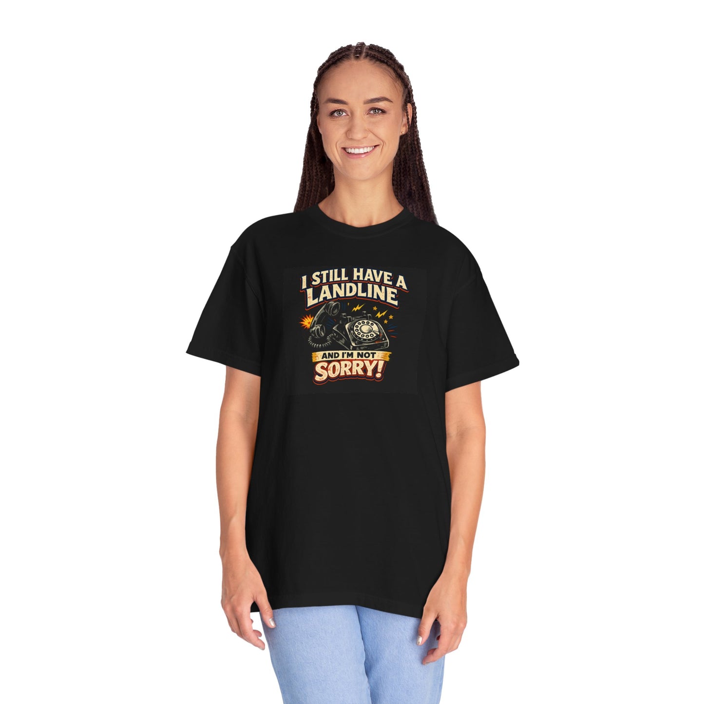 Old Landline Tee — Vintage Phone Graphic T-Shirt