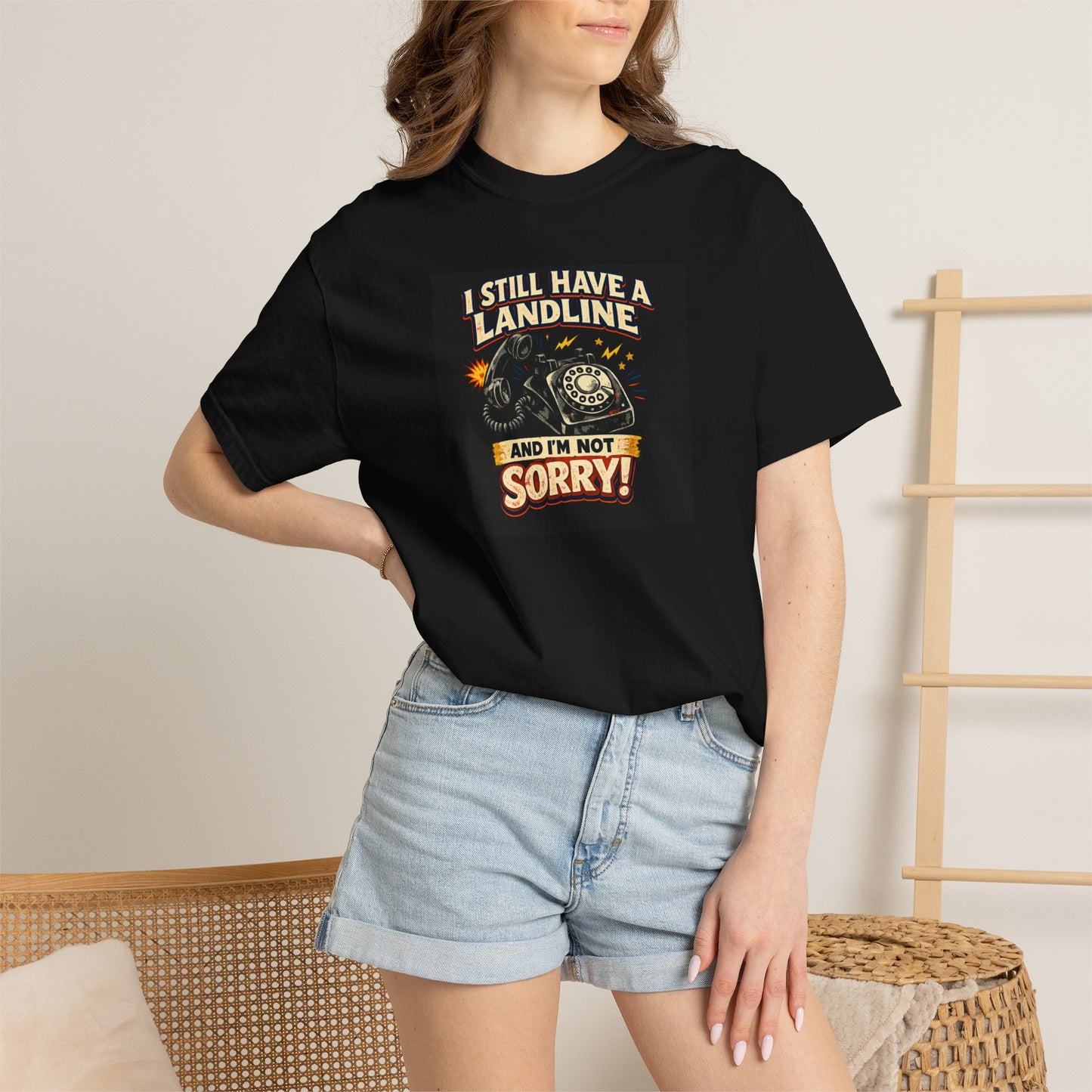 Old Landline Tee — Vintage Phone Graphic T-Shirt