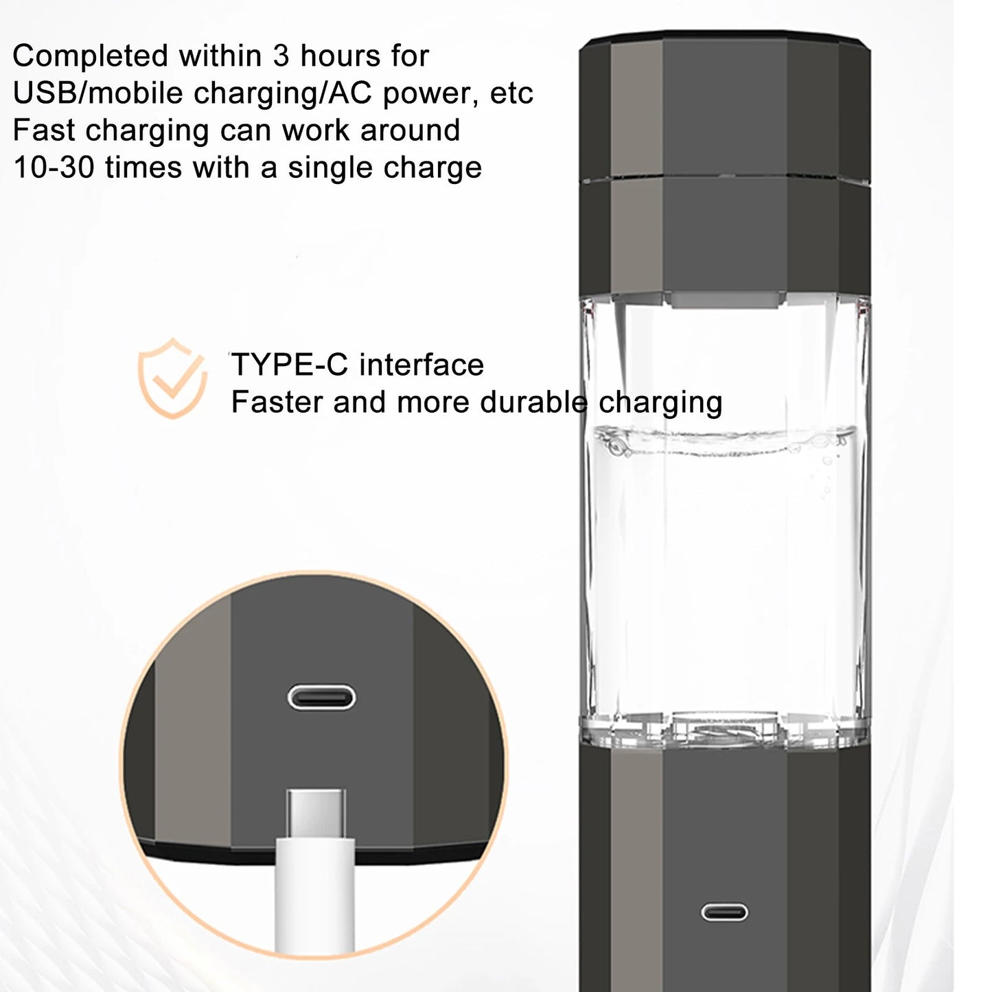 H60  6000PPB  Intelligent Hydrogen Rich Water Cup Portable