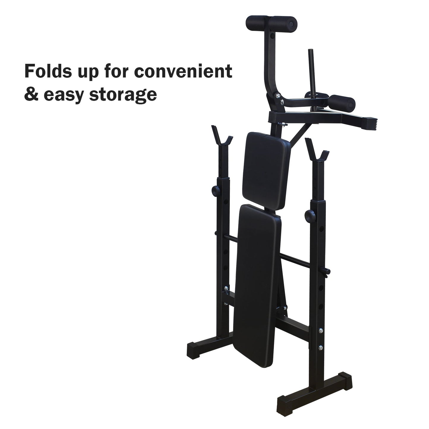 Olympic Weight Bench Press Set with Squat Rack and Bench for Home Gym