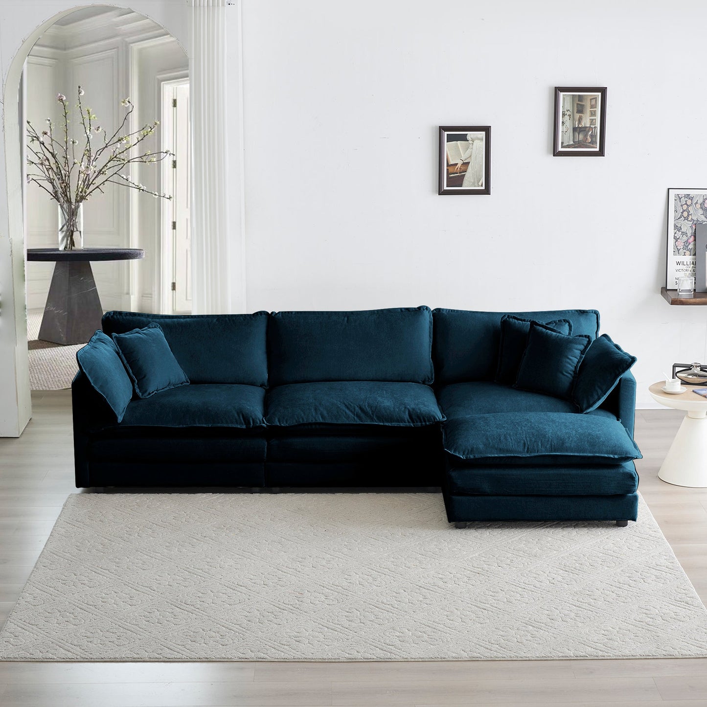 Free Combination Comfy Upholstery Modular Oversized L Shaped Sectional Sofa