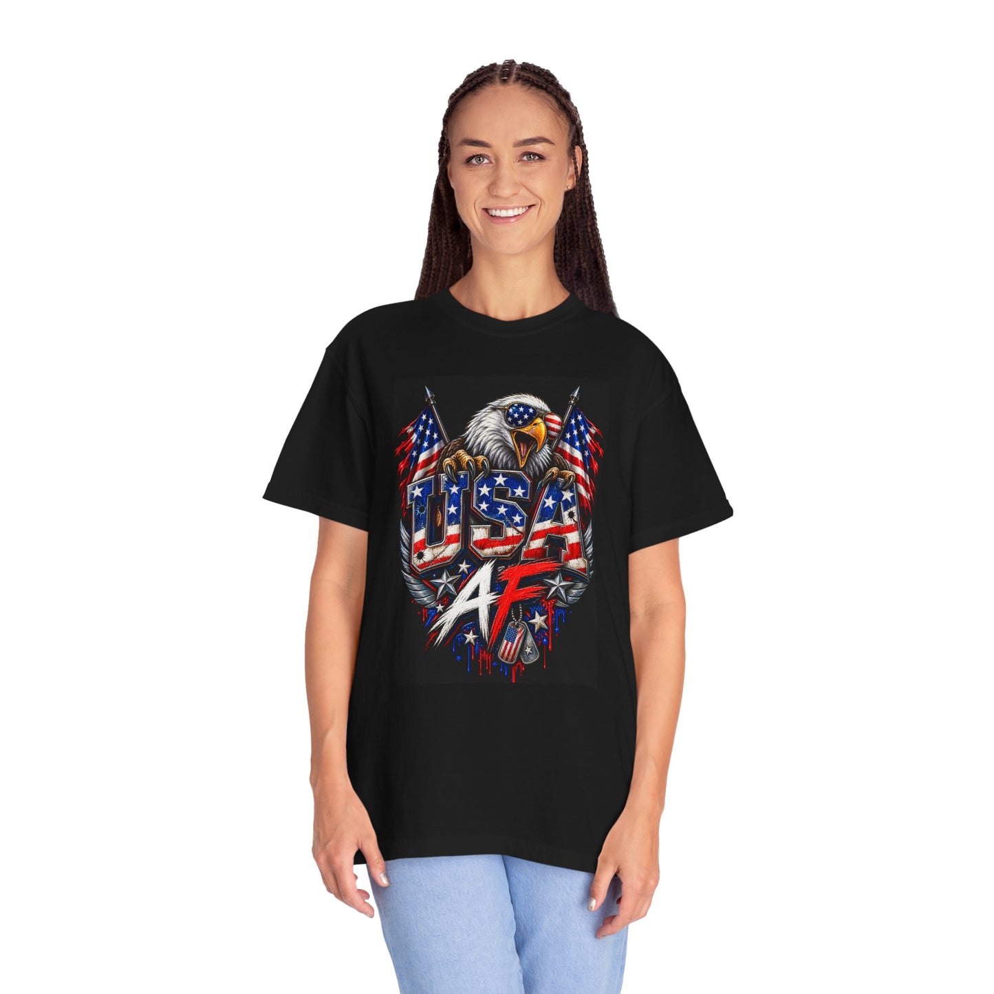 Graphic T-Shirt - USA AF Eagle Design for Patriotic Comfort