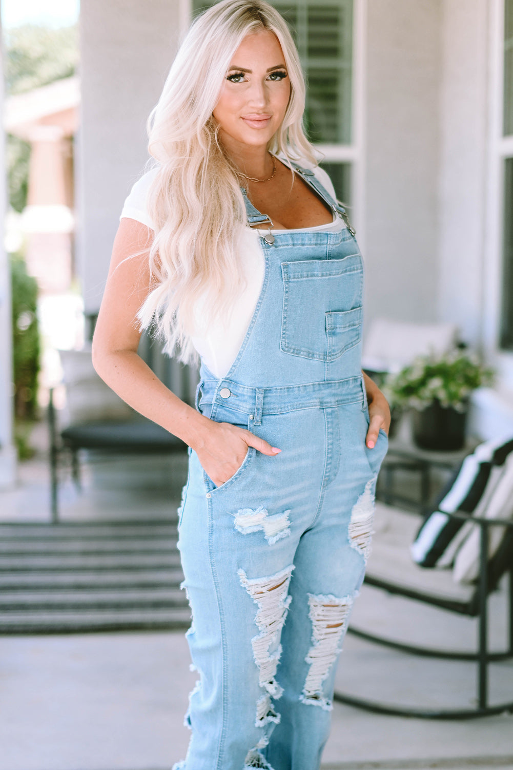 Distressed Overalls