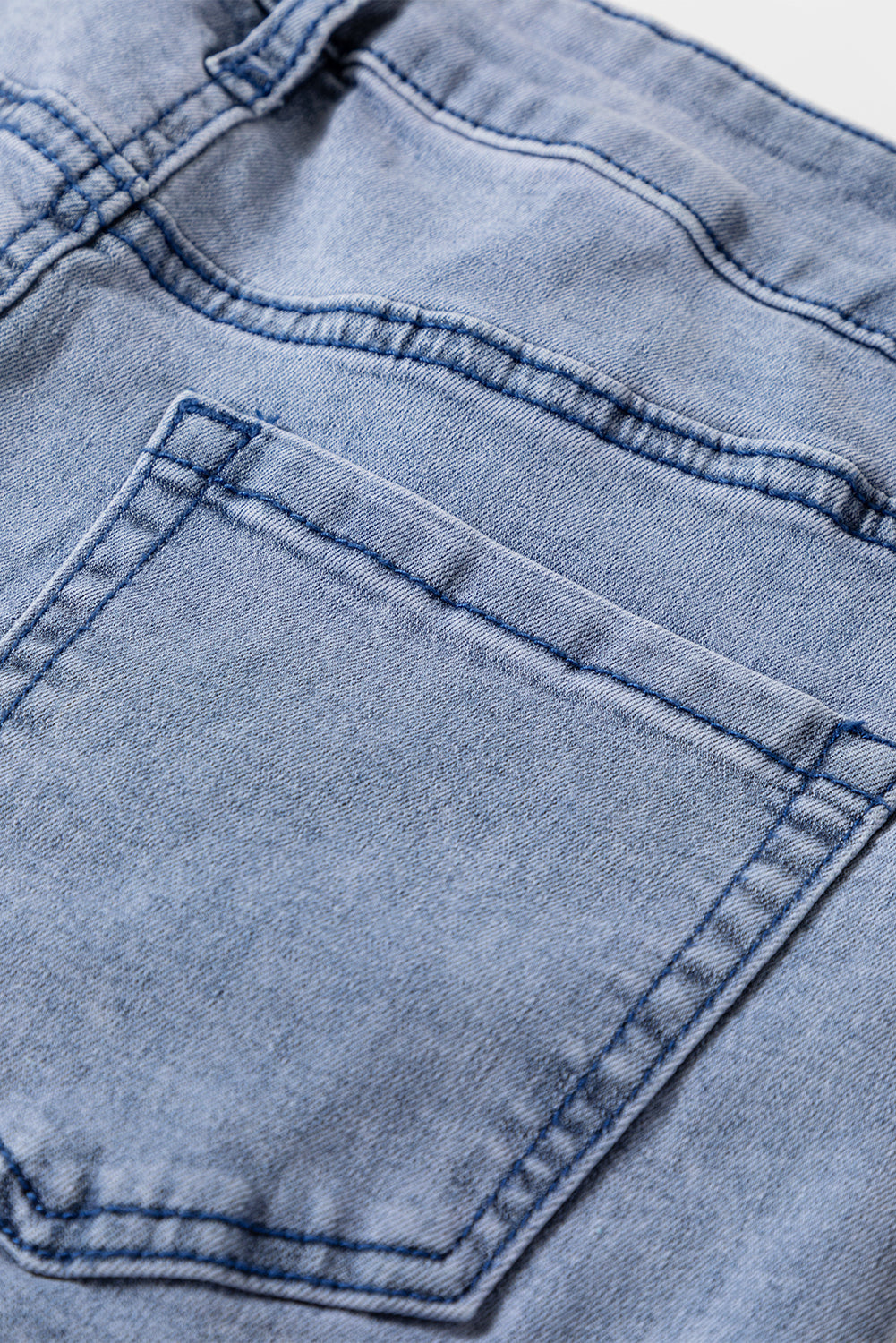 Dirty blue High Waist Button Zip Fly Bell Bottom Jeans