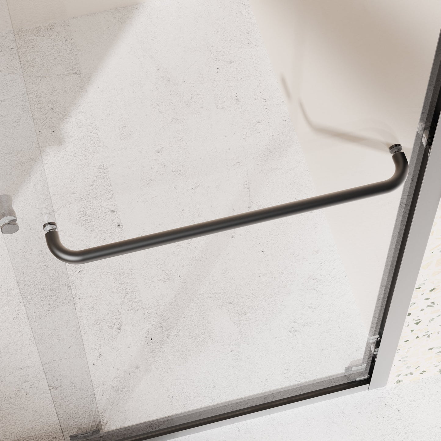 44 "-48" wide * 72 "high semi frameless double sliding shower door