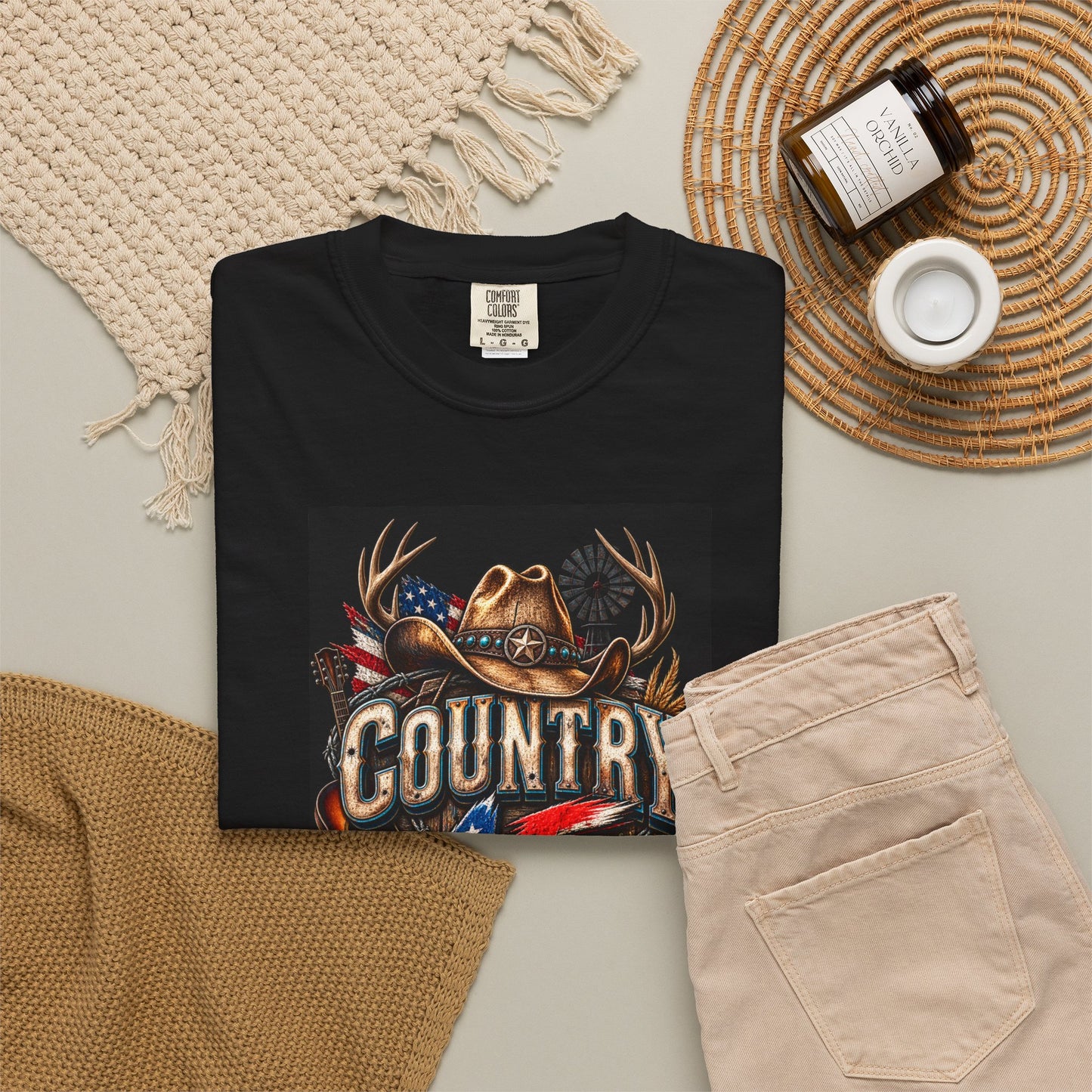 Graphic Tee – American Flag Cowboy Graphic Tee for Every Adventure
