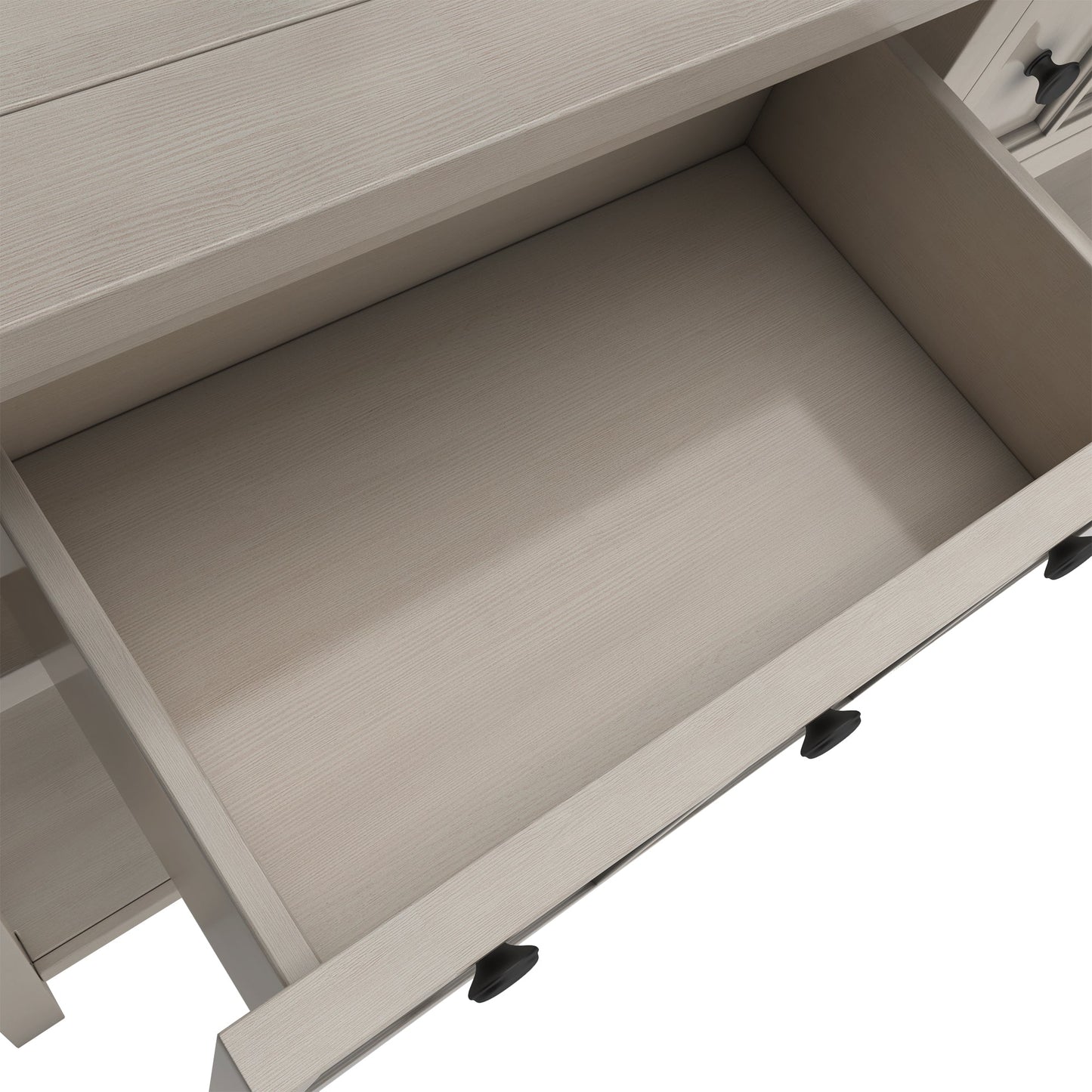 TREXM Rustic Entryway Console Table60" Long Sofa Table with two Different Size Drawers