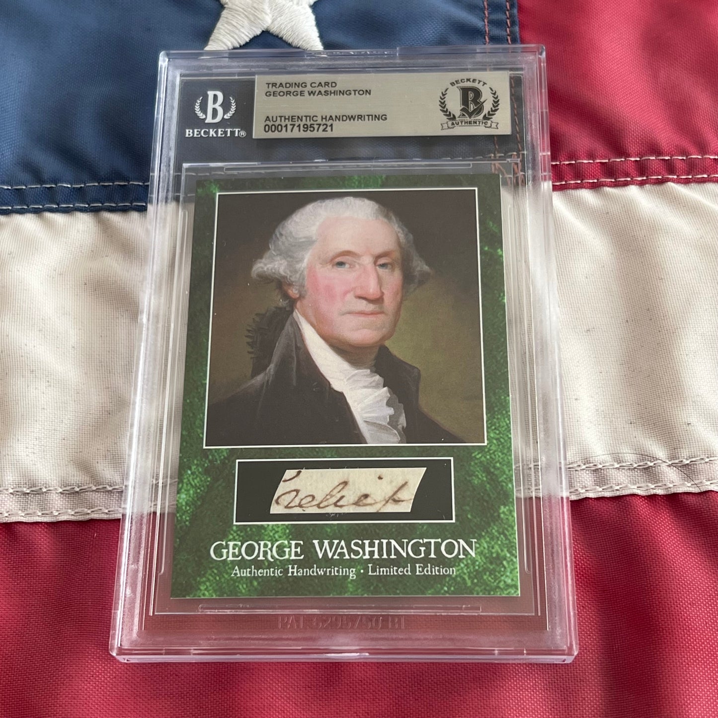 George Washington Beckett Encapsulated Handwriting Removed from an Autograph Letter Signed