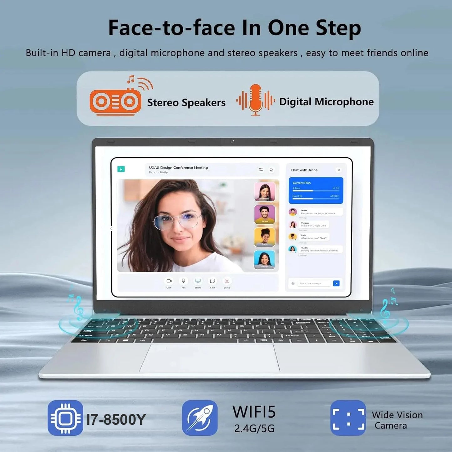 2025 15.6" Windows 11 Pro Laptop Computer Core I7 8500Y 16GB 1TB