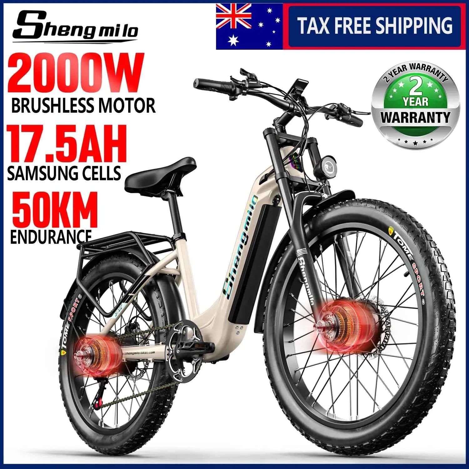 26-Inch 2000W Dual Motor Electric Mountain Bike