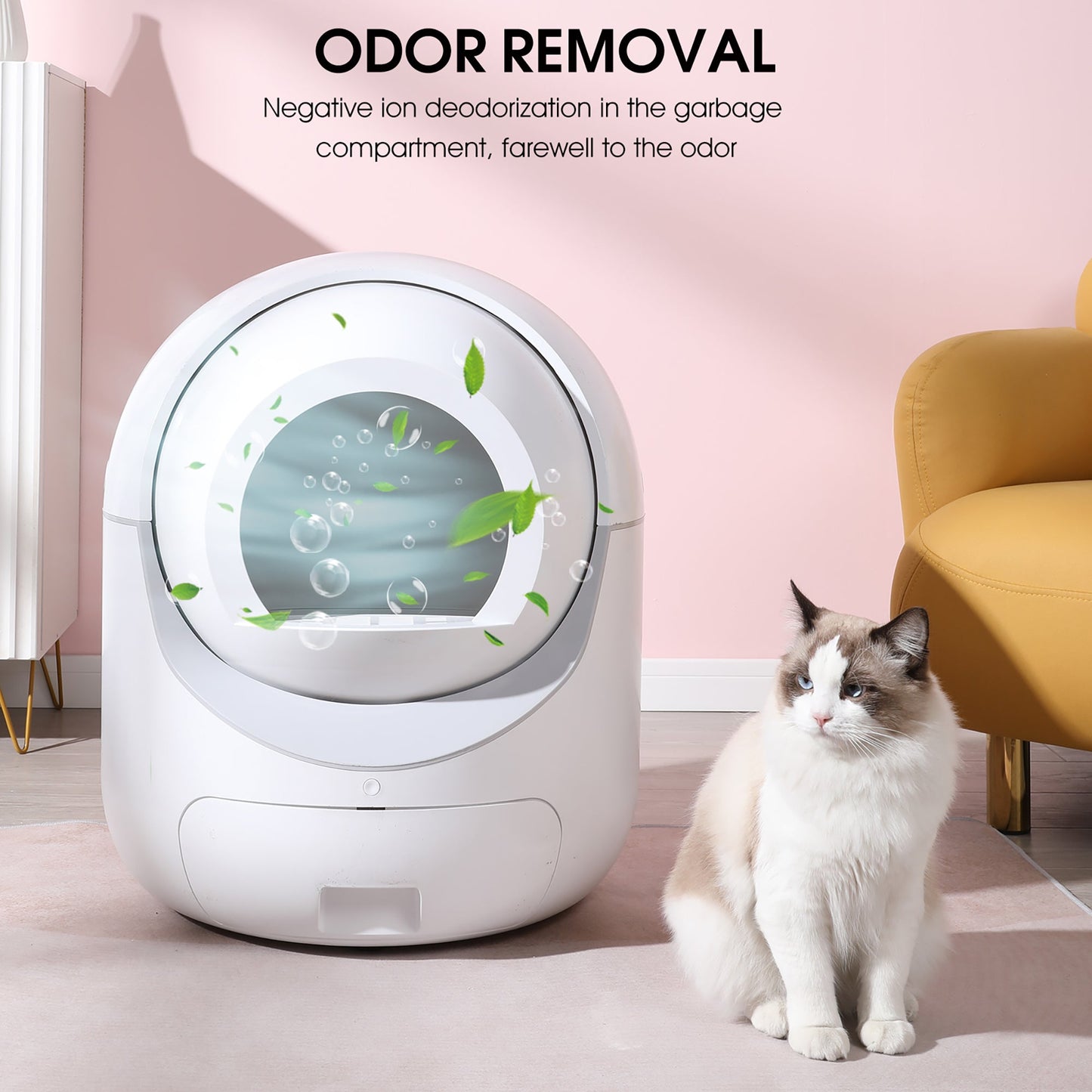 Intelligent cat litter box, automatically eliminates odors, application control