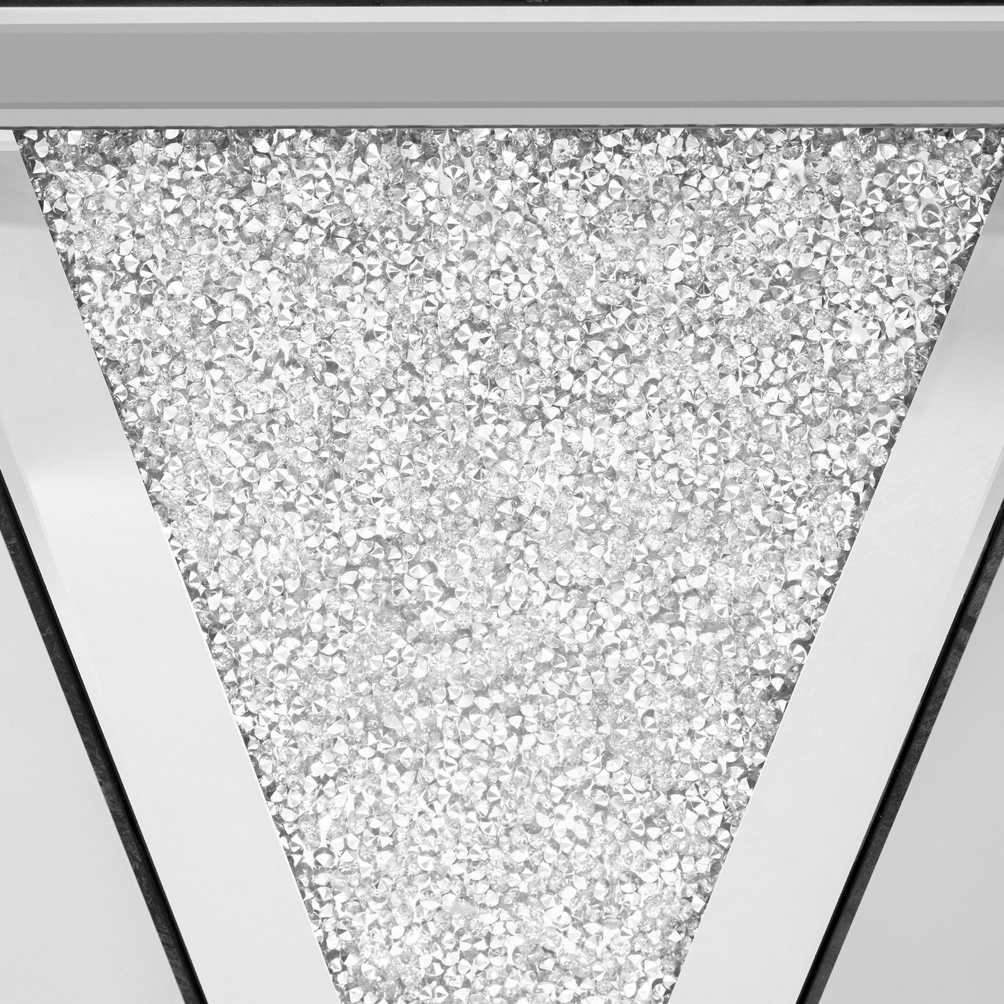 U-Can 13.8'' Silver Square Mirrored End Table