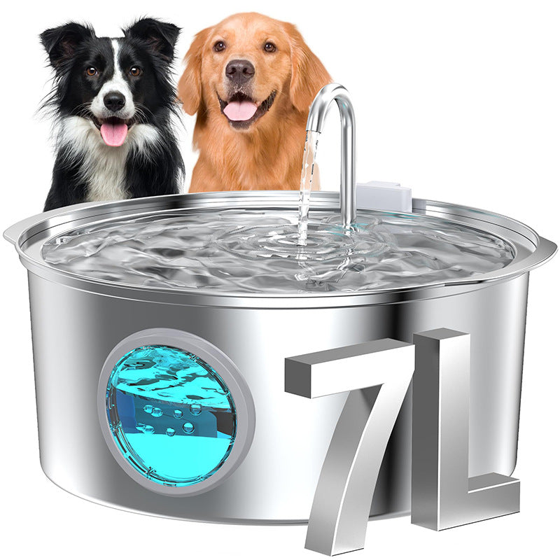 Stainless Steel Pet Water Dispenser with Large Capacity