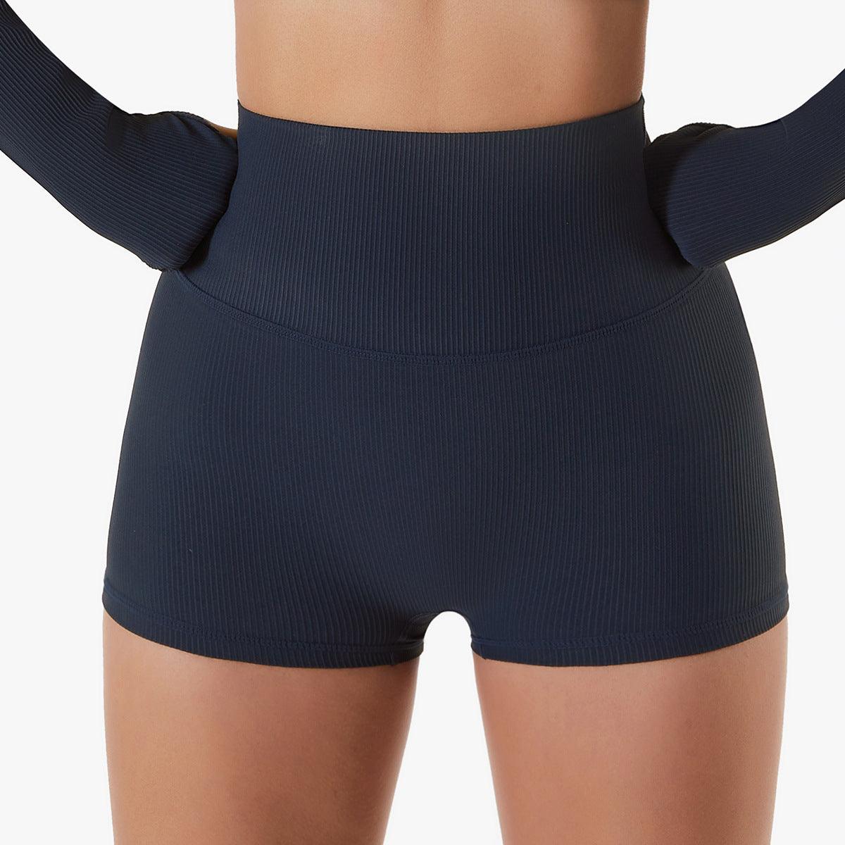 High-Waisted Ribbed Fitness Shorts – Perfect for Your Active Lifestyle