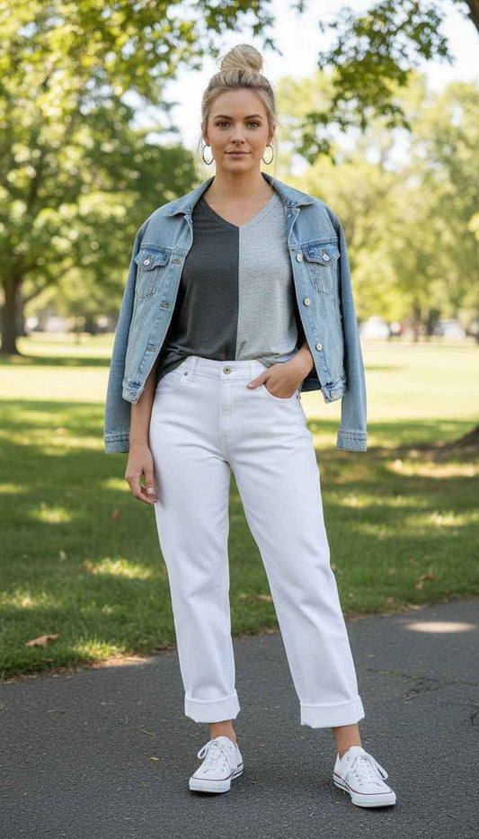 The Two-Tone V: Elevate Your Style with a Versatile V-Neck