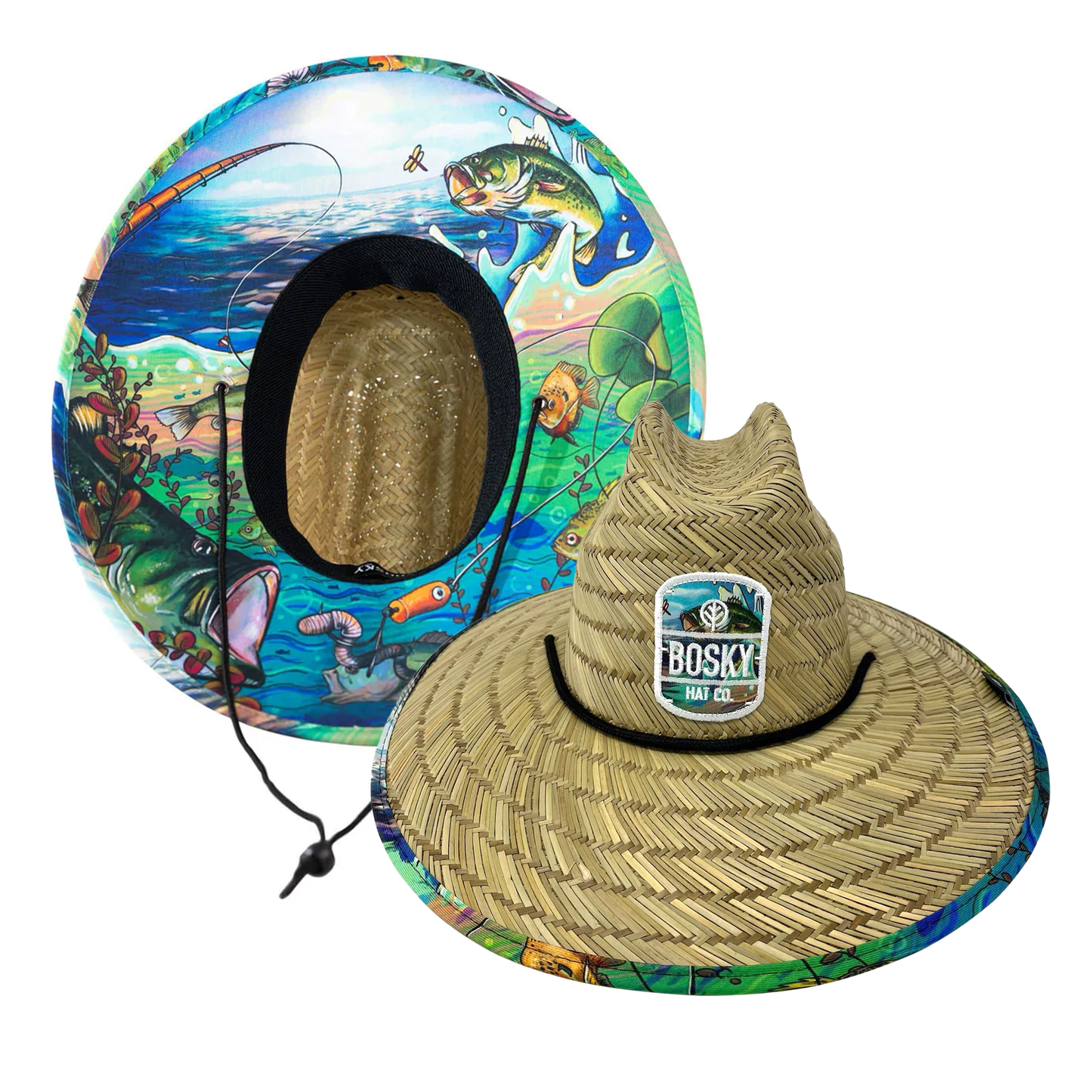 Gone Bass Fishing Straw Hat - Shoponestop.store