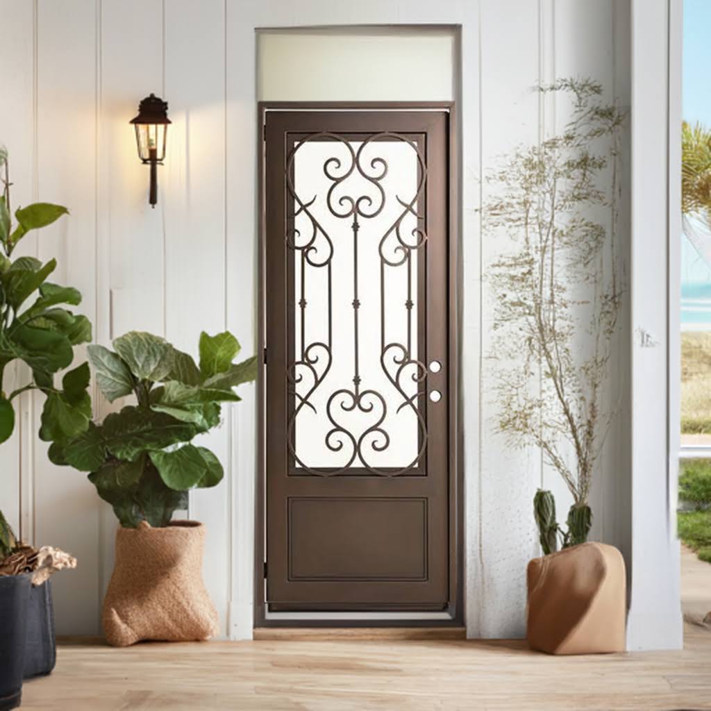 Aphrodite Single Iron Door with Operable glass