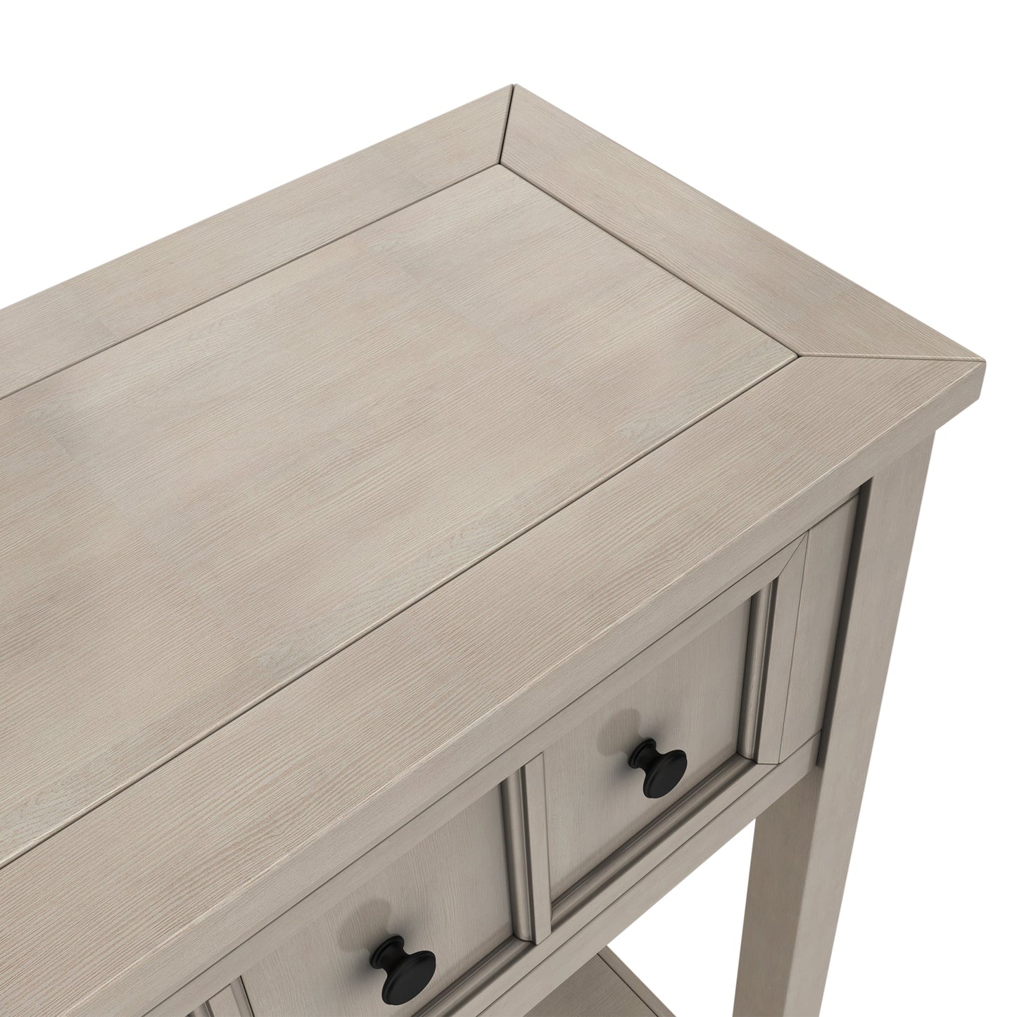 TREXM Rustic Entryway Console Table60" Long Sofa Table with two Different Size Drawers